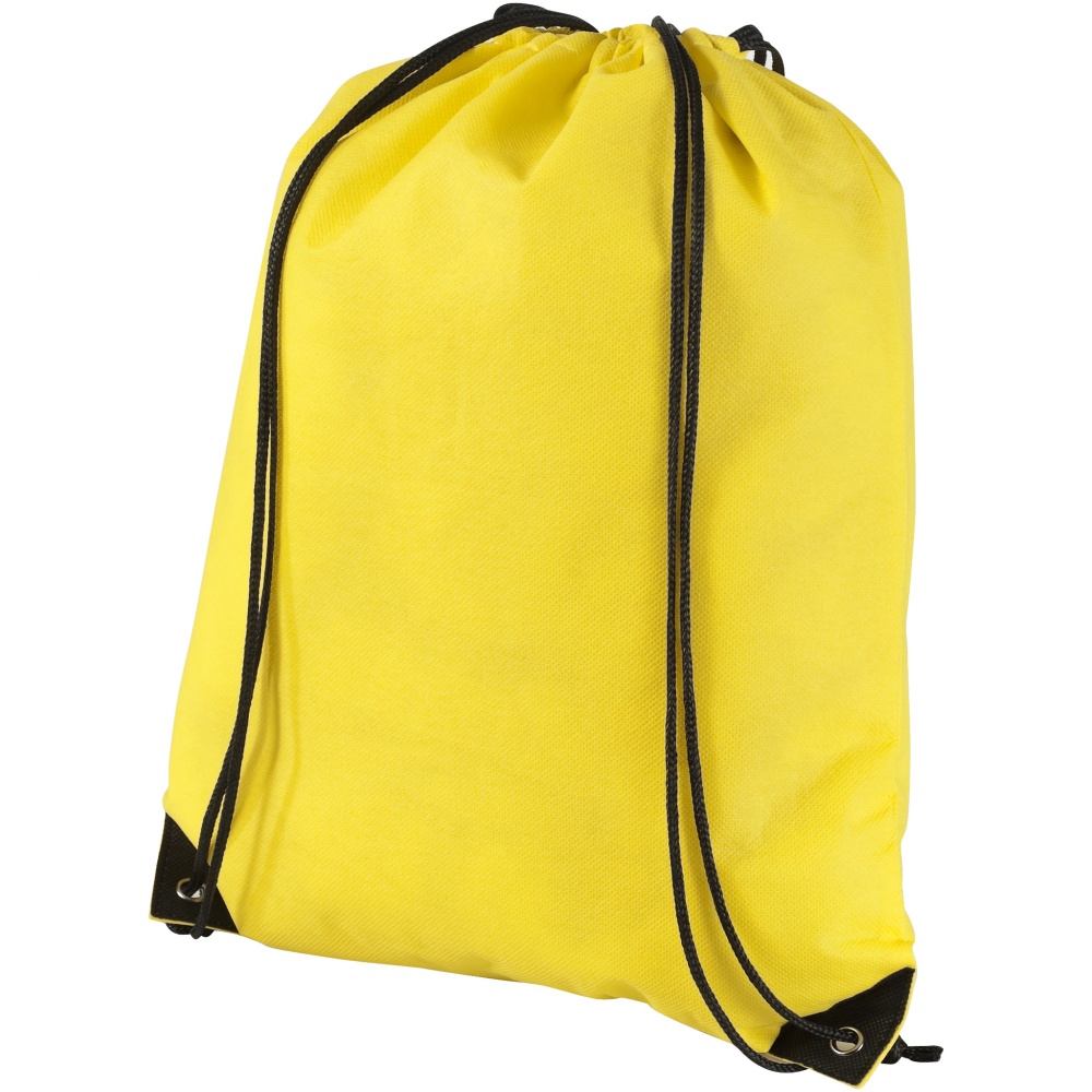 Logo trade promotional merchandise photo of: Evergreen non woven premium rucksack eco, light yellow
