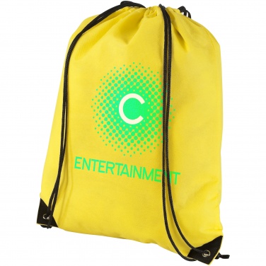Logo trade promotional item photo of: Evergreen non woven premium rucksack eco, light yellow