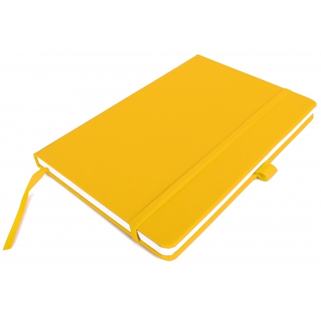 Logo trade promotional products image of: A5 note book 'Kiel'  color yellow