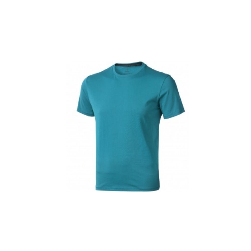 Logo trade corporate gifts picture of: Nanaimo short sleeve T-Shirt, aqua blue
