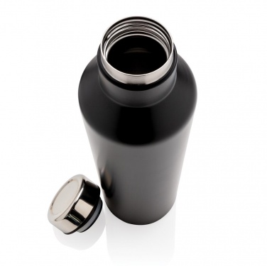 Logo trade promotional product photo of: Modern vacuum stainless steel water bottle, black