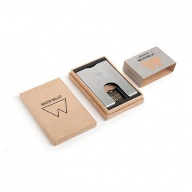 Logo trade promotional merchandise photo of: Card holder Walter wallet aluminum, silver