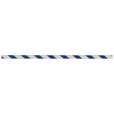 Logo trade promotional merchandise image of: Set of 100 drink straws made of paper, white blue
