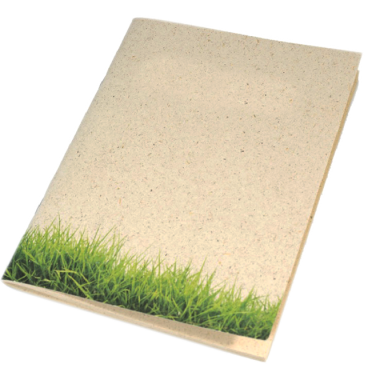 Logo trade promotional giveaway photo of: Erba notebook made of grass, beige