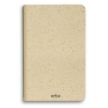 Logo trade corporate gift photo of: Erba notebook made of grass, beige