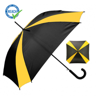 Logotrade advertising products photo of: Yellow and black umbrella Saint Tropez