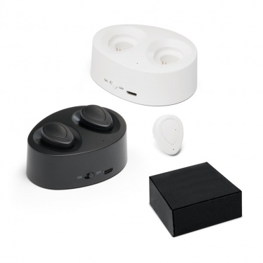 Logo trade promotional merchandise picture of: Wireless earphones CHARGAFF, black