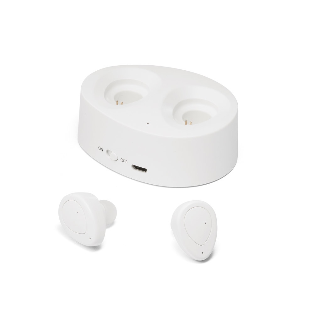 Logotrade corporate gifts photo of: Wireless earphones CHARGAFF, white