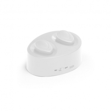 Logotrade corporate gift image of: Wireless earphones CHARGAFF, white