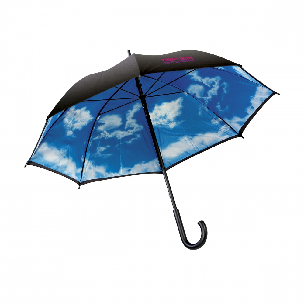 Logo trade promotional giveaway photo of: Umbrella  Image Cloudy Day, black