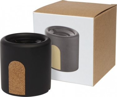 Logo trade promotional merchandise picture of: Roca limestone / cork Bluetooth® speaker, black