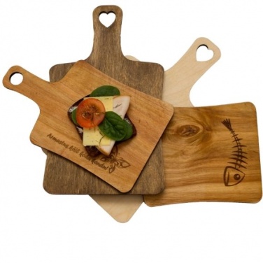 Logo trade promotional giveaways image of: Wooden sandwitch tray, beige