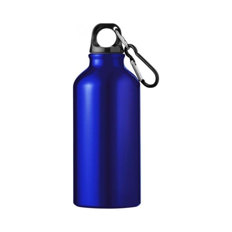 Logo trade promotional products picture of: Oregon drinking bottle with carabiner, blue