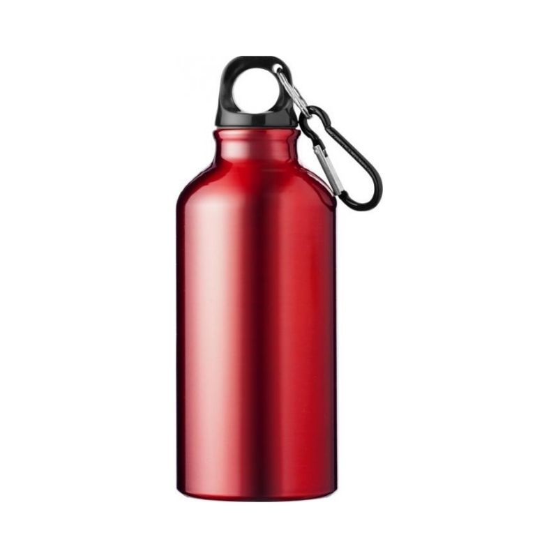 Logo trade promotional products picture of: Oregon drinking bottle with carabiner, red