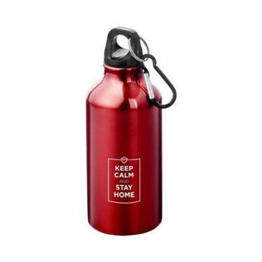 Logotrade business gift image of: Oregon drinking bottle with carabiner, red