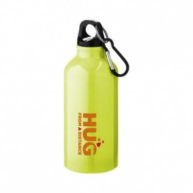 Logotrade promotional giveaways photo of: Oregon drinking bottle with carabiner, neon yellow