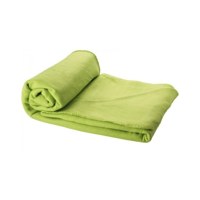 Logotrade business gift image of: Huggy blanket and pouch, light green