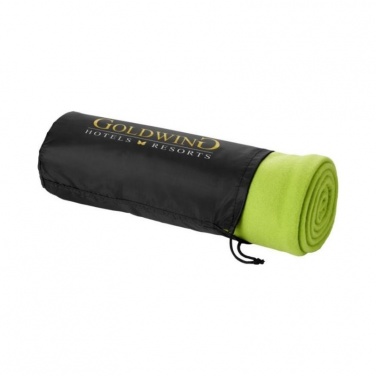 Logotrade corporate gift image of: Huggy blanket and pouch, light green