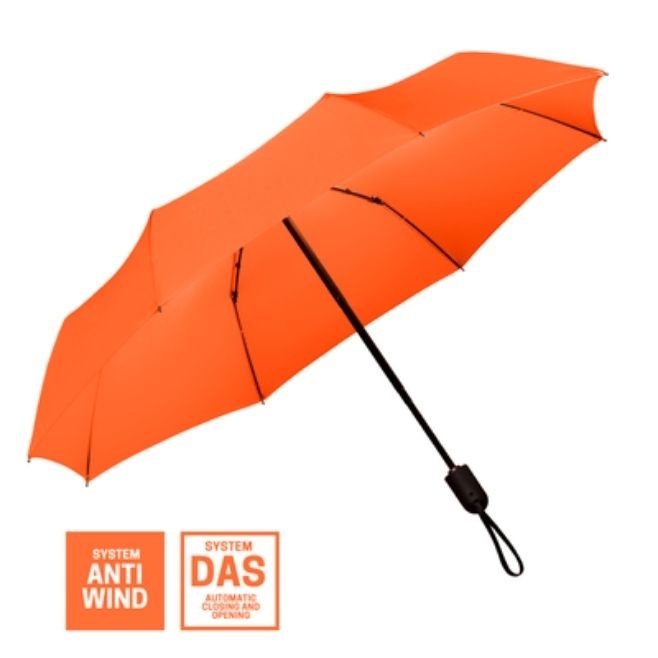 Logo trade business gifts image of: Full automatic umbrella Cambridge, orange