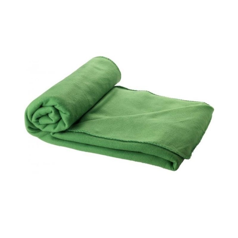 Logo trade promotional merchandise picture of: Huggy blanket and pouch, green