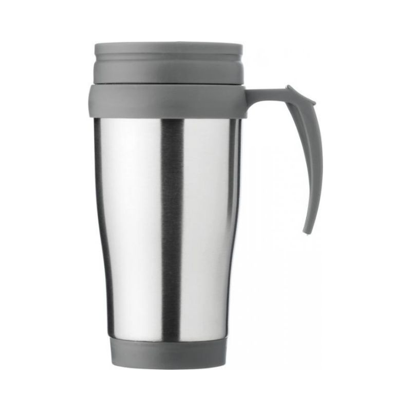 Logo trade corporate gifts image of: Sanibel insulated mug, grey
