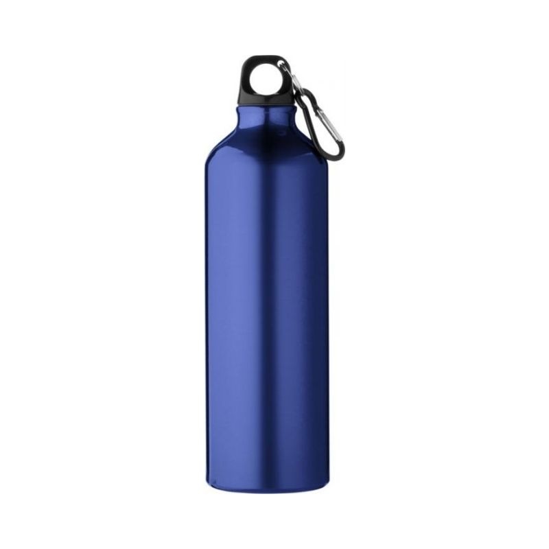 Logo trade promotional products image of: Pacific bottle with carabiner, dark blue