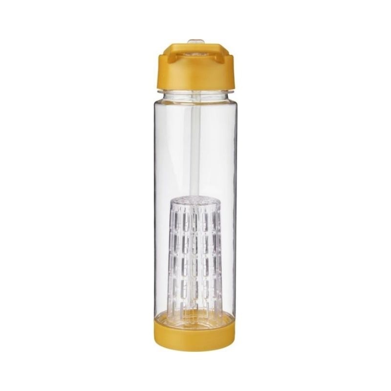 Logotrade promotional item picture of: Tutti frutti bottle with infuser, yellow