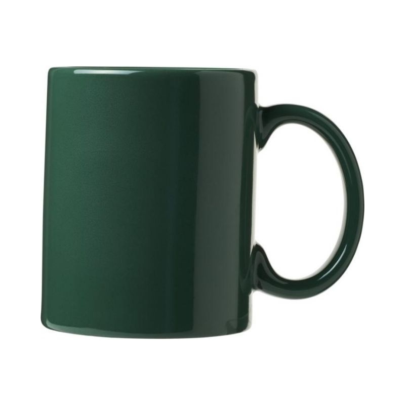 Logo trade advertising product photo of: Santos 330 ml ceramic mug, green