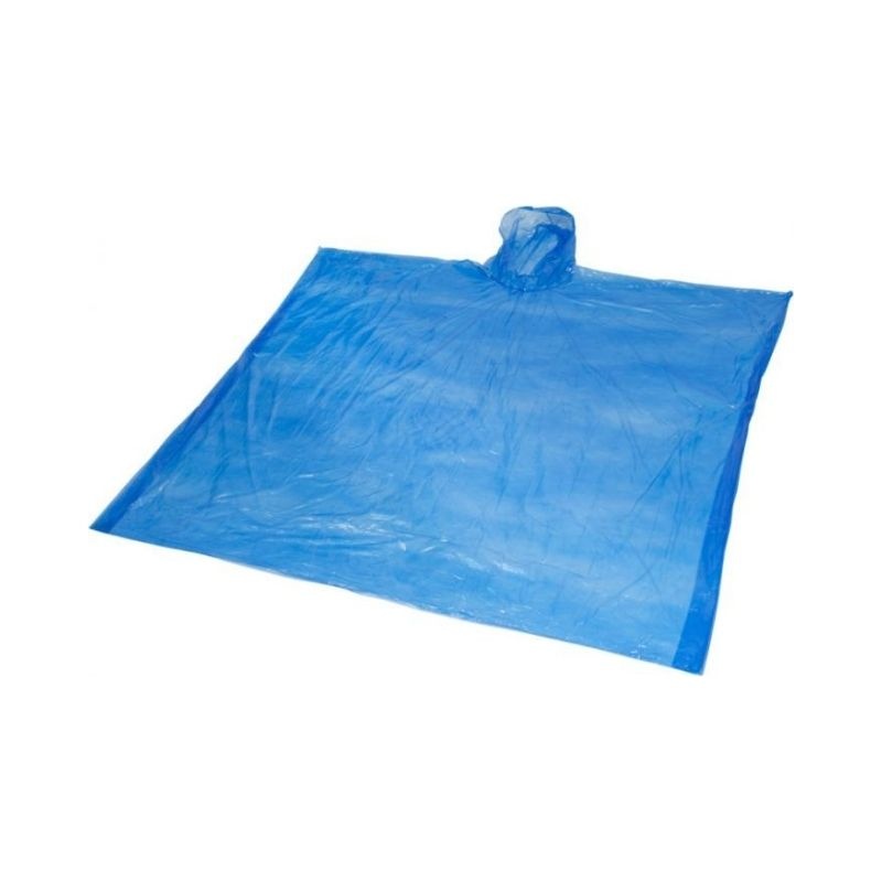 Logotrade promotional product image of: Ziva disposable rain poncho, blue