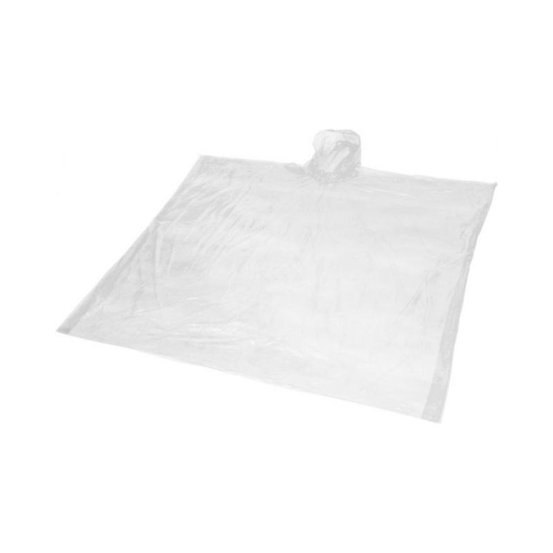 Logo trade corporate gifts picture of: Ziva disposable rain poncho, white