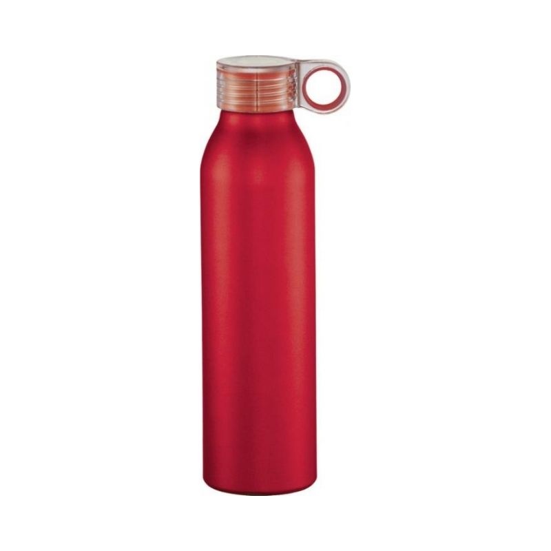 Logo trade promotional giveaways picture of: Sports bottle Grom aluminum, red