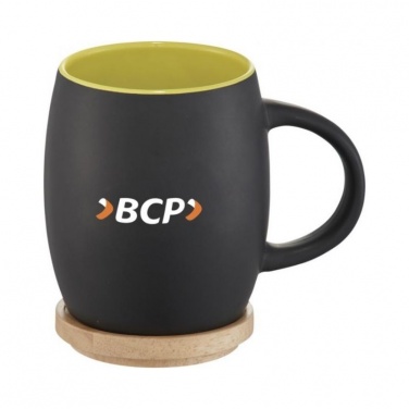 Logo trade corporate gifts picture of: Ceramic mug Hearth, green