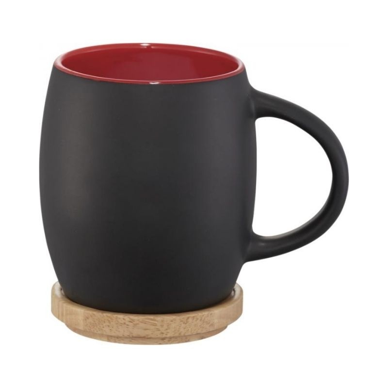 Logo trade promotional giveaways image of: Hearth ceramic mug, red