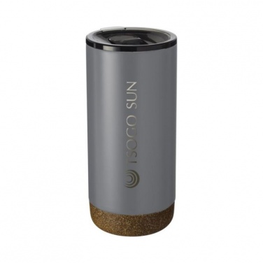 Logo trade promotional gifts image of: Valhalla copper vacuum tumbler, gray