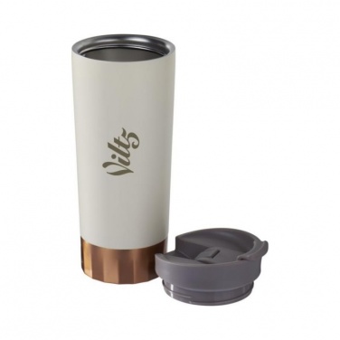 Logo trade promotional products picture of: Peeta copper vacuum tumbler, white