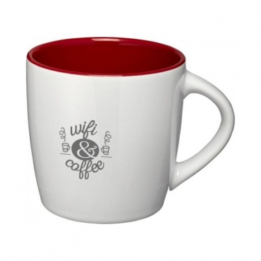 Logo trade business gift photo of: Aztec ceramic mug, white/red