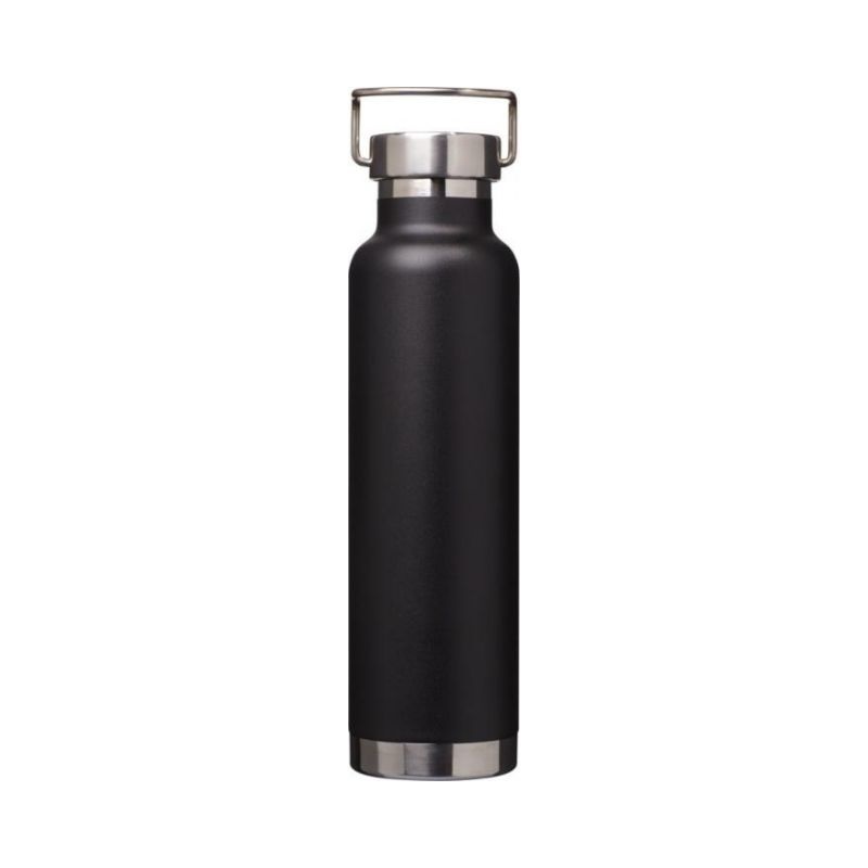Logo trade promotional giveaways image of: Thor Copper Vacuum Insulated Bottle, black