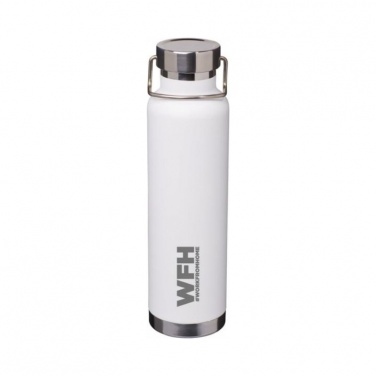 Logotrade corporate gift image of: Thor Copper Vacuum Insulated Bottle, white