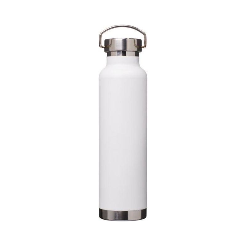 Logo trade promotional merchandise picture of: Thor Copper Vacuum Insulated Bottle, white