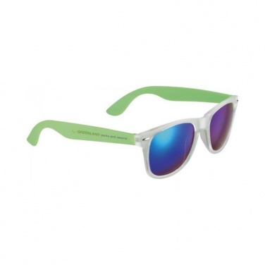 Logo trade promotional products image of: Sun Ray Mirror sunglasses, lime