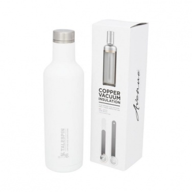 Logo trade promotional merchandise image of: Pinto Copper Vacuum Insulated Bottle, white