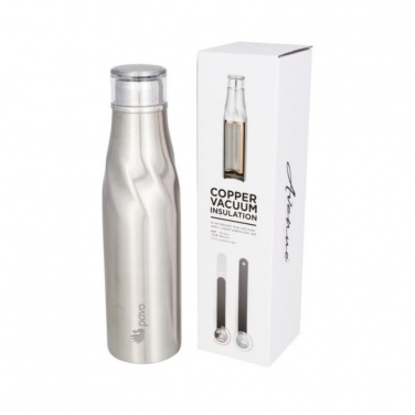 Logo trade business gifts image of: Hugo auto-seal copper vacuum insulated bottle, silver