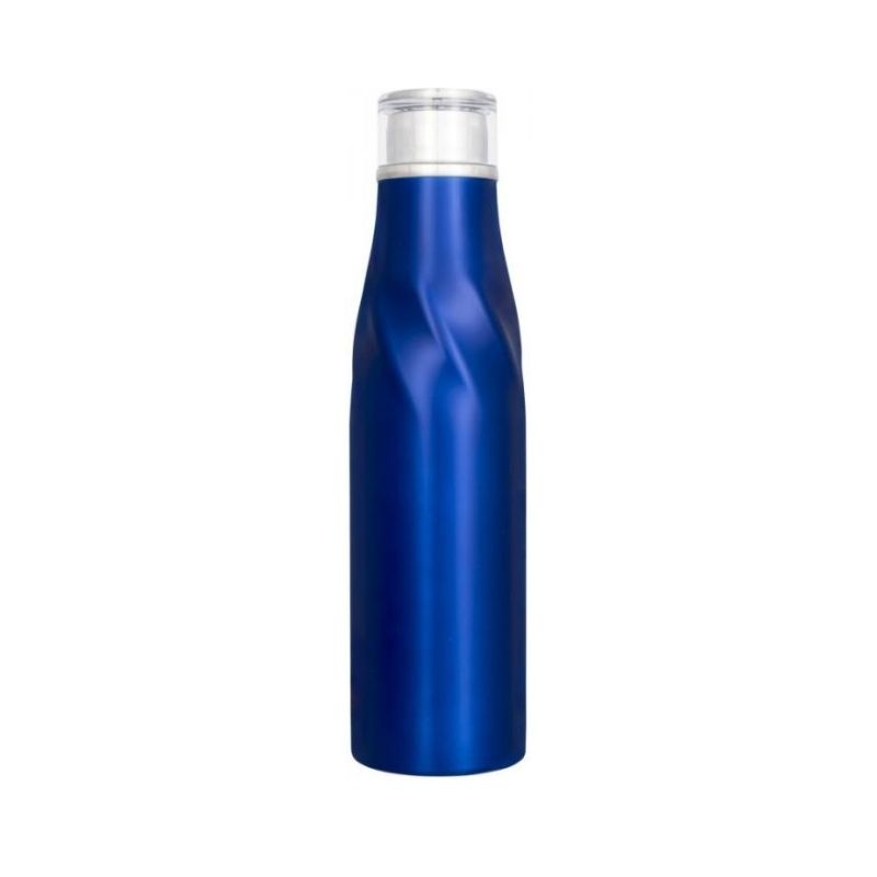 Logotrade promotional giveaways photo of: Hugo auto-seal copper vacuum insulated bottle, blue