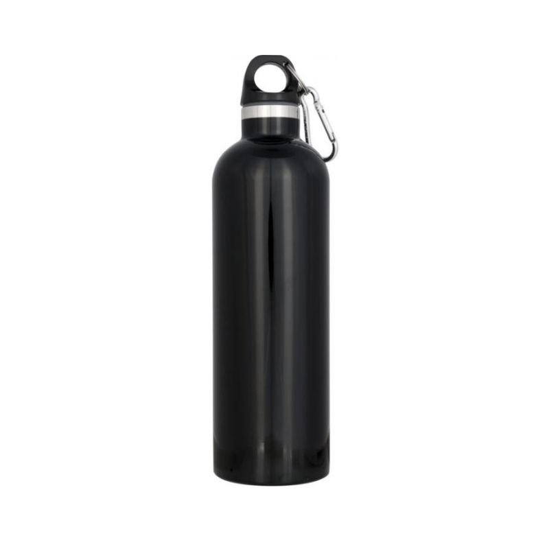 Logo trade promotional gifts picture of: Atlantic vacuum insulated bottle, black