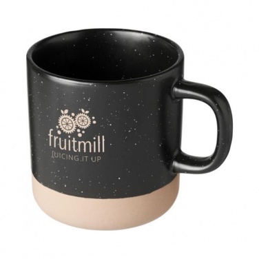 Logo trade promotional merchandise image of: Pascal 360 ml ceramic mug, black