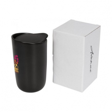 Logotrade promotional gift picture of: Mysa 410 ml double wall ceramic tumbler, black