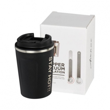 Logo trade promotional products image of: Thor 360 ml leak-proof copper vacuum tumbler, black