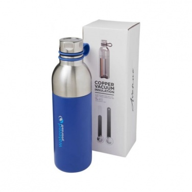 Logotrade corporate gift picture of: Koln 590 ml copper vacuum insulated sport bottle, blue