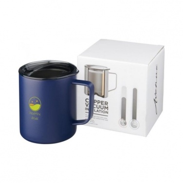 Logotrade promotional merchandise picture of: Rover 420 ml copper vacuum insulated mug, navy