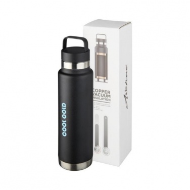Logotrade promotional merchandise picture of: Colton 600 ml copper vacuum insulated sport bottle, black